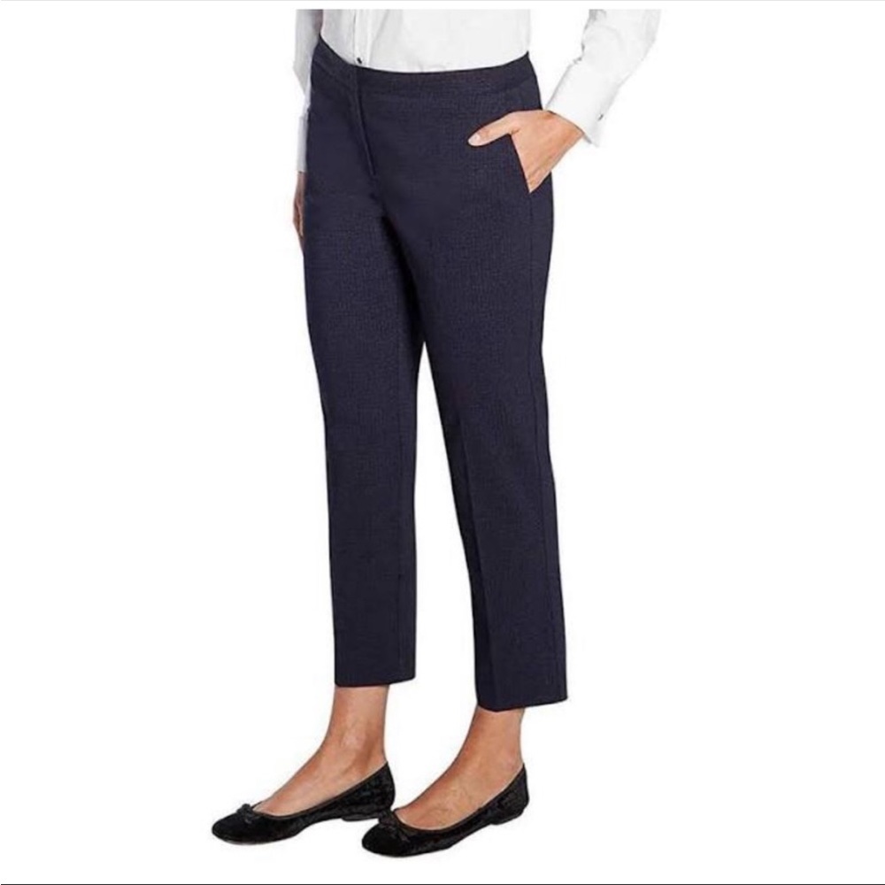 Mario Serrani 6W x 27L Blue Work-Business Attire Dress Slim Fit Pants